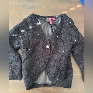 Charlotte black cardigan with embellishment